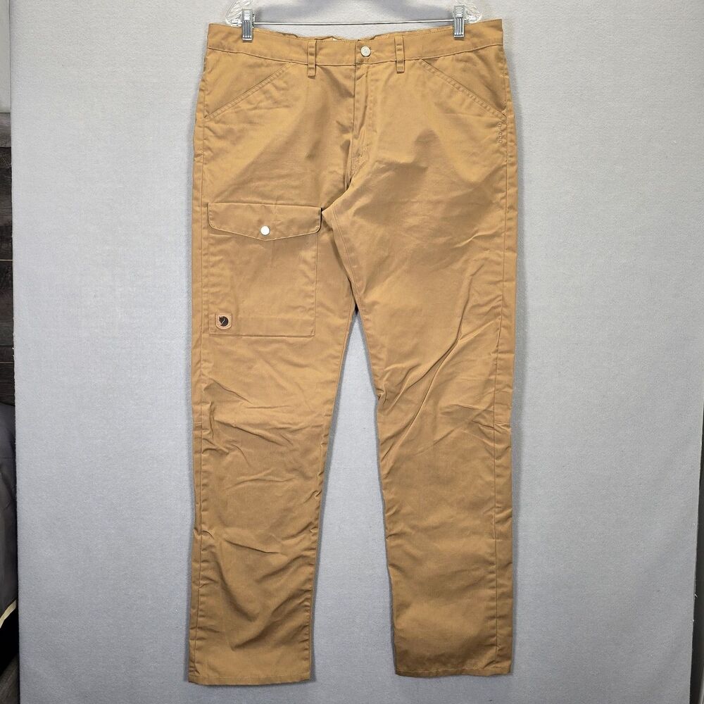 Fjallraven Greenland Jeans M Reg US 37 Outdoor Pants Mustard Buckwheat Brown